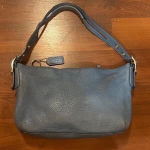 Coach Slate Blue Leather Shoulder Bag
